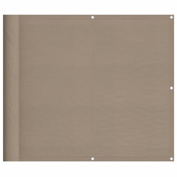 vidaXL Balkonscherm 90x700 cm 100% oxford polyester taupe