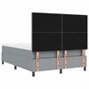 vidaXL Boxspringbed met matras Lichtgrijs 160 x 200 cm Stof