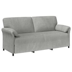 vidaXL 3-Zits Bank Lichtgrijs 198 x 83 x 95 cm Fluweel