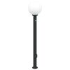 vidaXL Bolderarmatuur met sensor en stopcontact 120 cm zwart IP44