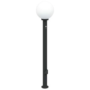 vidaXL Bolderarmatuur met sensor en stopcontact 120 cm zwart IP44