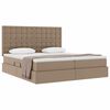 vidaXL Opbergbed met matras Cappuccino 200 x 200 cm Nep Leer