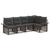 vidaXL Tuinbankenset 5 st Grijs poly rattan