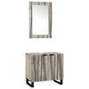 vidaXL Badkamerkastenset 2 pcs Wit Massief Mango Hout
