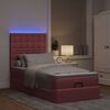 vidaXL Ottoman bed met matrassen en LED's 100x200cm fluweel roze