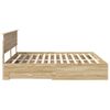 vidaXL Bedframe met hoofdeinde Sonoma Eiken 200 x 200 cm Bewerkt hout