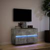 vidaXL Tv-wandmeubel met LED-verlichting 80x31x45 cm betongrijs