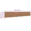 vidaXL Windscherm 5-panelen 600x120 cm stof taupe