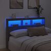 vidaXL Hoofdbordkast met LED-verlichting 160x17x102 cm betongrijs