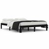 vidaXL Bedframe massief hout zwart 150x200 cm