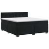 vidaXL Boxspringbed met matras Zwart 180 x 200 cm Fluweel