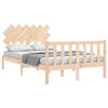 vidaXL Bedframe met hoofdbord massief hout