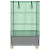 vidaXL Plantenbak verhoogd met hoes en wielen 80x50x182 cm rattanlook