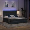 vidaXL Bed met LED-striplichten Donkergrijs 200 x 200 cm Fluweel