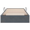 vidaXL Ottoman Bedframe met opslag Donkergrijs 90 x 200 cm Fluweel