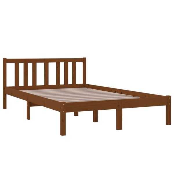 vidaXL Bedframe massief hout honingbruin 120x200 cm