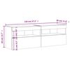 vidaXL Tv-wandmeubels met LED 2 st 60x30x40 cm grijs sonoma eiken