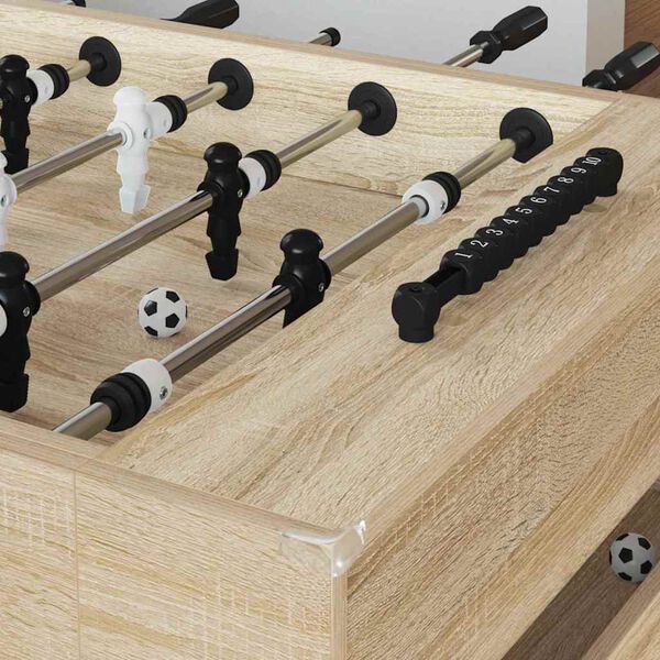 vidaXL Voetbaltafel 2 pcs Sonoma Eiken 146,5 x 74 x 85 cm Bewerkt hout