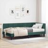 vidaXL Hoekbedframe met Matras met hoofdeinde 2 pcs Groen Fluweel