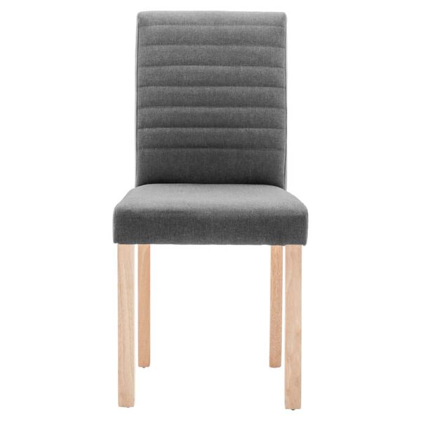 vidaXL Eetkamerstoelen 6 st stof donkergrijs