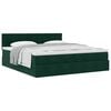 vidaXL Ottoman bed met matras 200x200 cm fluweel donkergroen
