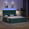 vidaXL Ottoman bed met matrassen en LED's 160x200cm fluweel