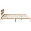vidaXL Bedframe met hoofdeinde Bruin 200 x 200 cm Massief grenenhout
