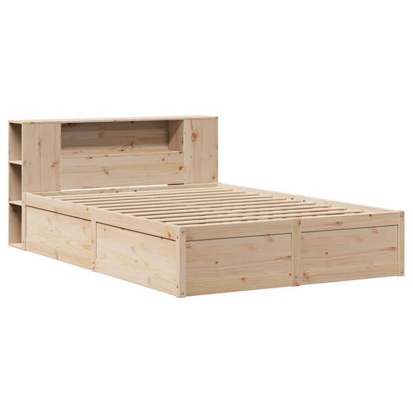 vidaXL Bedframe zonder matras massief grenenhout 135x190 cm
