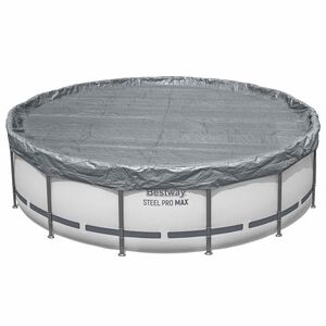 Bestway Zwembadcover &Oslash;4,57 m Rond Polyester Grijs