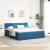 vidaXL Ottoman bed met matrassen 160x200cm fluweel donkerblauw