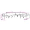 vidaXL 9-delige Loungeset met kussens aluminium antracietkleurig