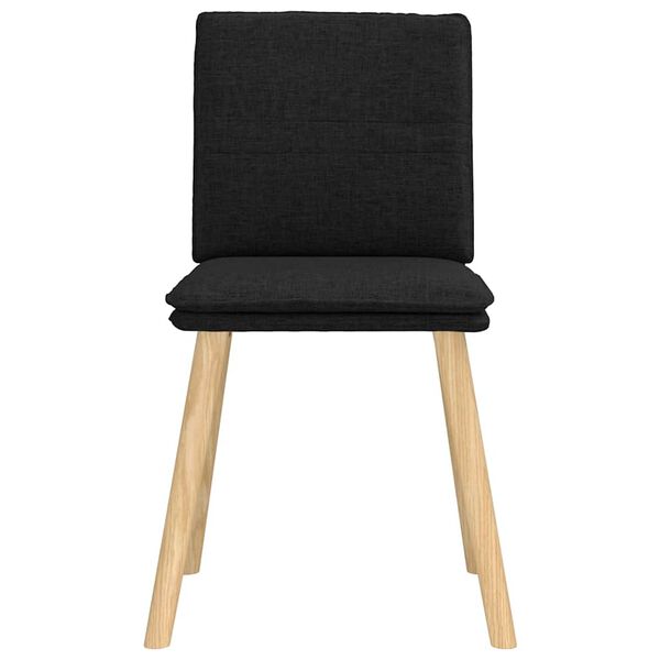 vidaXL Eetkamerstoelen 4 st stof zwart