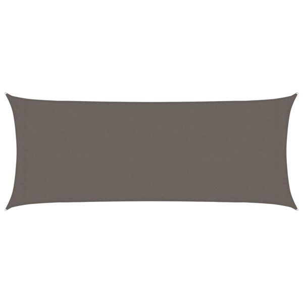 vidaXL Zonnezeil 160 g/m&sup2; 2x5 m HDPE antracietkleurig