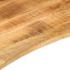 vidaXL Bureaublad met ronding 90x50x2,5 cm massief ruw mangohout