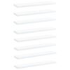 vidaXL Wandschappen 8 st 40x10x1,5 cm bewerkt hout wit