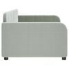 vidaXL Slaapbank 90x200 cm fluweel lichtgrijs