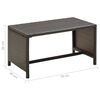 vidaXL Salontafel 70x40x38 cm poly rattan bruin