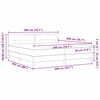 vidaXL Boxspringbed met kussen met hoofdeinde Taupe 200 x 200 cm Stof