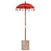 vidaXL Balinese parasol met basis Rood 95 x 95 x 260 cm