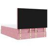 vidaXL Ottoman bed met matrassen 140x190cm fluweel roze