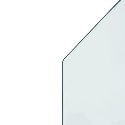 vidaXL Glasplaat openhaard zeshoekig 80x60 cm