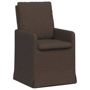 vidaXL Eettafelstoelen 2 st Linnen Donkergrijs 57 x 67 x 98 cm