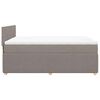 vidaXL Boxspring met matras stof taupe 140x200 cm