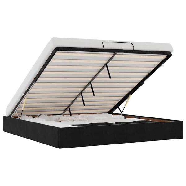 vidaXL Ottoman bedframe zonder matras 180x200 cm fluweel zwart