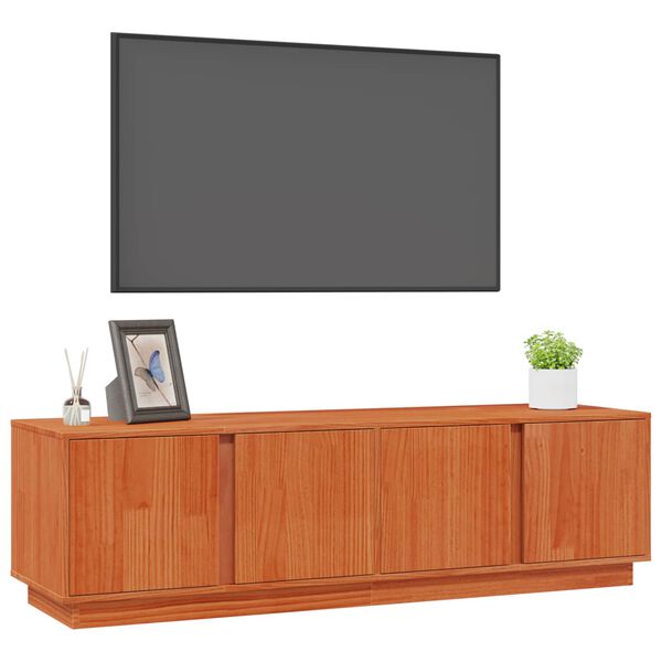 vidaXL TV-kast Waskleur Bruin 140 x 40 x 40 cm Massief grenenhout