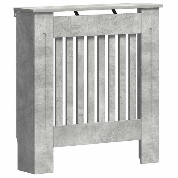 vidaXL Radiatorafdekking Beton Grijs 78 x 19 x 81,5 cm Bewerkt hout