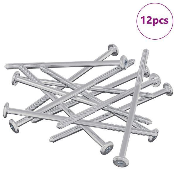 vidaXL Bout 12 pcs Zilver M6 x 120 mm Staal
