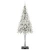vidaXL Kerstboom met 300 LED met standaard Wit 210 cm PE en staal