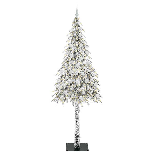 vidaXL Kerstboom met 300 LED met standaard Wit 210 cm PE en staal