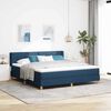 vidaXL Boxspringbed met matras Blauw 200 x 180 cm Polyester